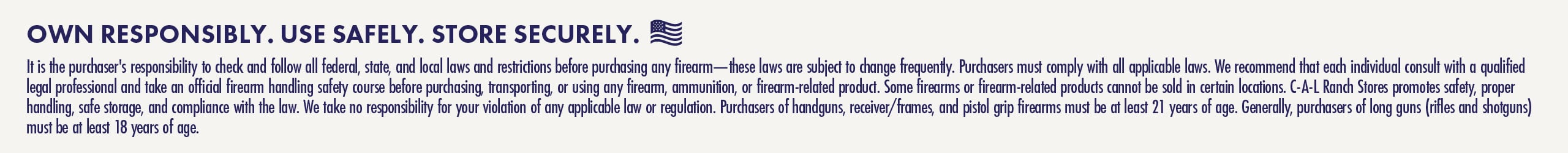 Gun Disclaimers