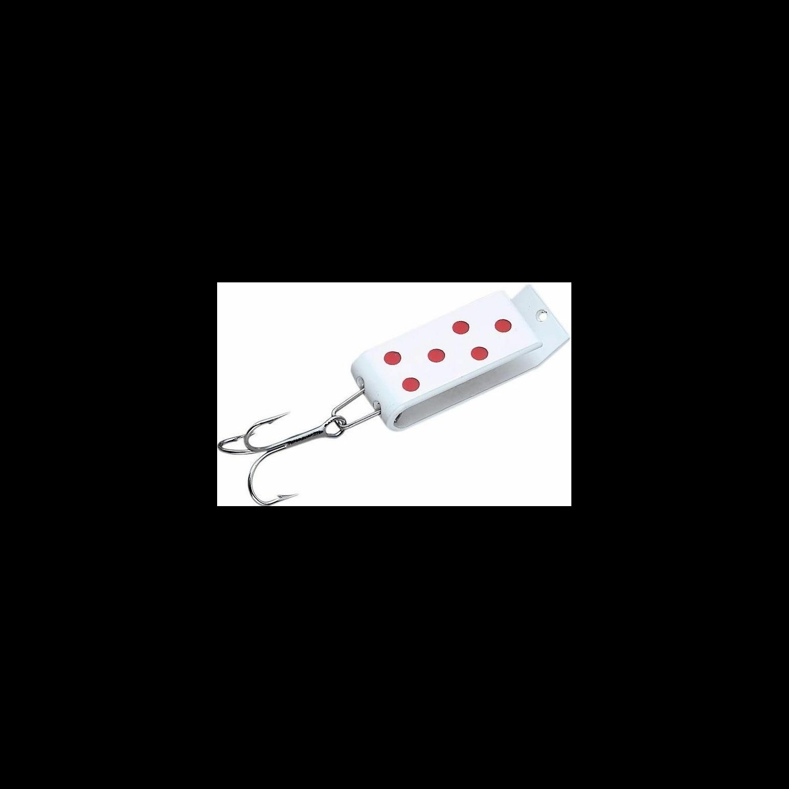 Jakes Lures Spin-A-Lure 1/4 Red-Dot - White - Bait & Lures, Jakes Lures